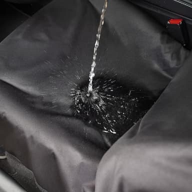 XCAR 2PCS Waterproof Car Seat Covers for Front and Rear Seats, Airbag Compatible,Cloth Seat Covers Universal Fit for Truck Van SUV Black - Image 5
