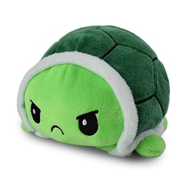 TeeTurtle - The Original Reversible Turtle Plushie - Green - Cute Sensory Fidget Stuffed Animals That Show Your Mood 4 inch - Image 3