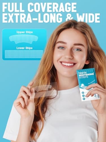 Oralfree Natural Teeth Whitening Strips - Sensitive Teeth Whitener - Enamel Safe Teeth Whitening Kit with Hydrogen Peroxide for Coffee, Wine, Tobacco, and Other Stains, 28 Strips (14 Treatment), Mint - Image 5