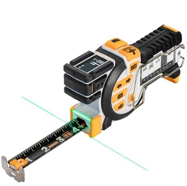 REEKON T1 Tomahawk Digital Tape Measure - Professional Accurate Measuring Tool, Green Laser, E-Paper Measuring List, Measurements Shared Over Bluetooth, Replaceable Blades - Image 1