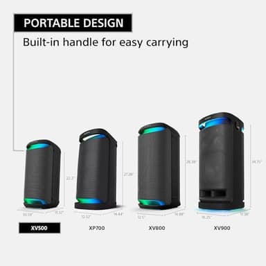 Sony SRS-XV500 Portable Bluetooth Karaoke Party Speaker & Karaoke Machine, 25-Hour Battery, Splash Resistant, Ambient Lights - Image 6