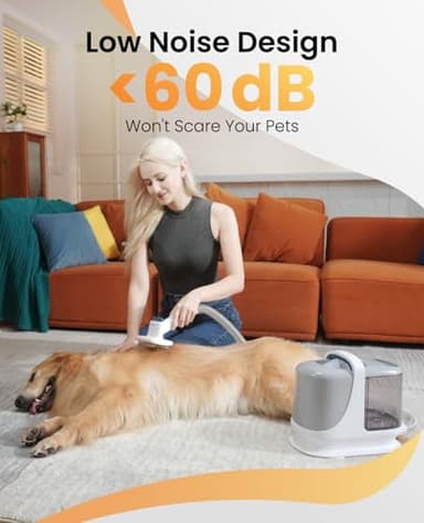 oneisall Dog Grooming Vacuum, 13000Pa Powerful 3L Dust Cup Pet Grooming Vacuum with Dog Clippers & Shedding Brush 7 Dog Grooming Kit, 3L Dust Cup, Super Quiet, 3 Suction Levels, BM3 - Image 5