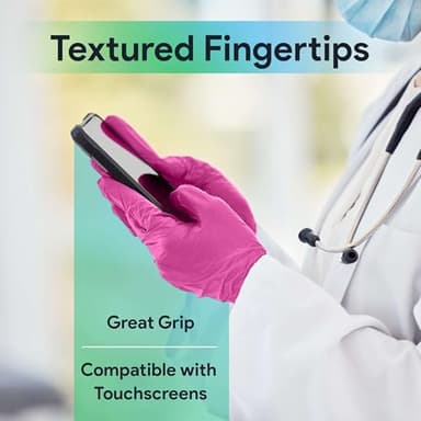 FifthPulse Fuchsia Hot Pink Nitrile Disposable Gloves - Case of 1000 3 Mil Nitrile Gloves X Large - Powder and Latex Free - Surgical Medical Exam, Food Safe Cooking - Image 6