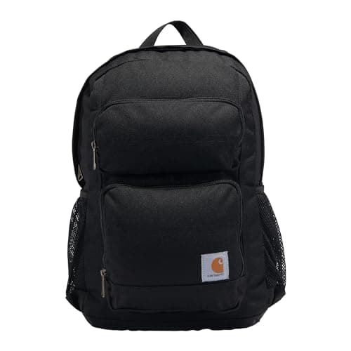 Carhartt 27L Single-Compartment Backpack, Durable Pack with Laptop Sleeve and Duravax Abrasion Resistant Base, Black - Image 1