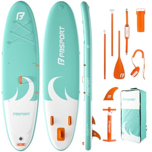 FBSPORT 11' Premium Stand Up Paddle Board, Yoga Board with SUP Accessories & Carry Bag | Wide Stance, Surf Control, Non-Slip Deck, Leash, Paddle and Pump for Youth & Adult - Image 1