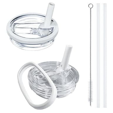 Aooiiysd 2 Pack Stanley Lid Replacement 40 oz, for Stanley Quencher H2.0 Cup Accessories, Spill-Proof Design, High-End Heat-Resistant Material (Milk White) - Image 1