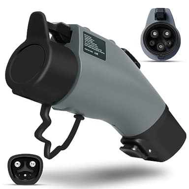 EV Charger Adapter for TSL to J1772, Max 60A 250V, NACS to J1772 Adapter Fit for All J1772 EVs, Adaptive Charging Power - Compatible with TSL Wall Connector/TSL Destination/Mobile Charger(Grey) - Image 1