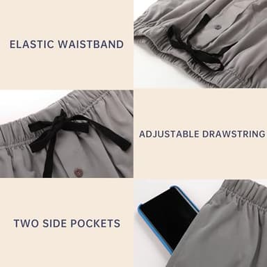BAMBOO COOL Mens Pajama Set Summer Pjs Sleepwear Short Sleeve Shirts Soft Lightweight Sleep Sets with Pockets - Image 4