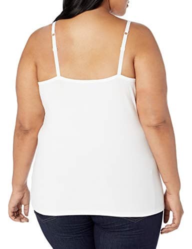 Amazon Essentials Women's Tank Top Camisole Pack, Plus Size, Pack of 2, White, 2X - Image 5