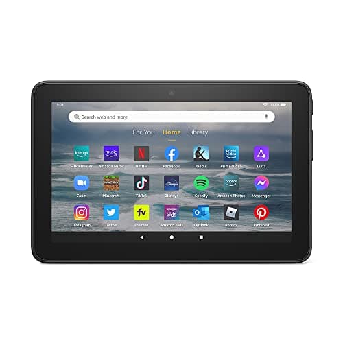 Like-New Amazon Fire 7 tablet (newest model) 7” display, read and watch, under $60 with 10-hour battery life, 16 GB, Denim - Image 1