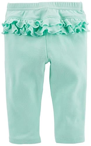 Simple Joys by Carter's Baby Girls' 6-Piece Bodysuits (Short and Long Sleeve) and Pants Set, Aqua Green Elephant/Grey Dots/Pink Stripe/White Forest Animals, 18 Months - Image 2