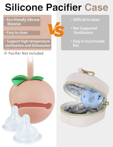 KUBYA Diaper Bag Tote, Baby Diaper Tote Bags Crossbody Hospital Travel Large Mommy Bag, with Silicone Pacifier Case - Image 5
