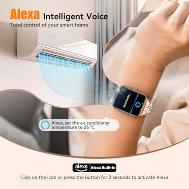 Gydom Smart Watch for Women with Diamond Jewelry Watchband, Alexa Built-in, IP68 Waterproof Fitness Tracker with Bluetooth Call, 1.8" Smartwatch with Heart Rate/SpO2/Sleep Monitor, 110+ Sports Mode - Image 6