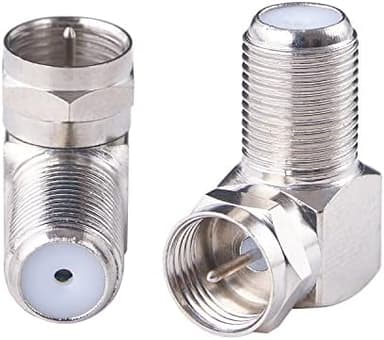 QDiShi 6 Pack F Type Coaxial Cable Right Angle Connector Male to Female Quick Connector Adapter for Tight Corners and Flat Panel TV Mounting – 90 Degree F Type Adapter for Wall Plates and Coax Cable - Image 5