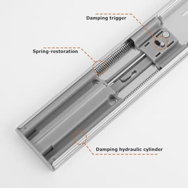 LONTAN 10 Pairs Soft Close Drawer Slides 20in SL4502S3-20 Ball Bearing Full Extension Dresser Drawer Glides Side Mount Heavy Duty Cabinet Rails 100lb Capacity - Image 7