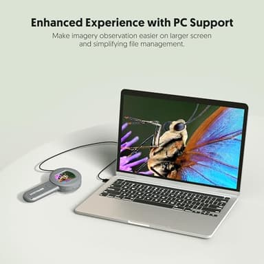 Microscope for Kids, Pocket Microscope for Toddlers, Adults Portable 100X Illuminated Jewelers Loupe, Handheld Coin Magnifier for Collectors, Educational Science Kit Toys with 2" Screen 8GB SD Card - Image 6