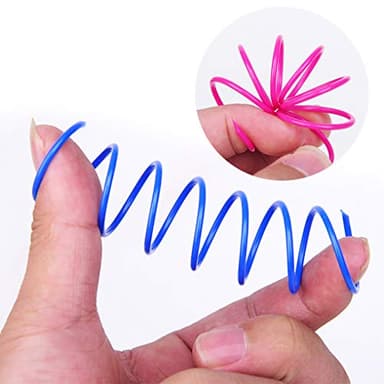 Andiker Interactive Cat Spiral Creative Spring Toy to Kill Time and Keep Fit, Sturdy and Heavy Plastic for Swatting, Biting, Hunting Kitten Toys, Colorful, 12 pcs - Image 3