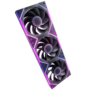 AsiaHorse Nyota Ultra 120mm PC Case Fan - Space-Inspired Design (Infinity Mirror + RGB Ring), 9 Blades 58.5 CFM, Modular Build, Ultra-Quiet Silicone Pads, PWM Control-Quiet Hydro Bearing - Image 1