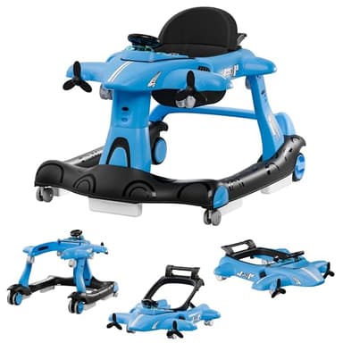 Xilingol 6-in-1 Baby Walker with Wheels, Adjustable Height & Speed Activity Walker with Padded Seat, Foldable Walker for Babies, Toddler Push Walkers for Boy & Girl 6-18 Months, Music & Light - Image 9