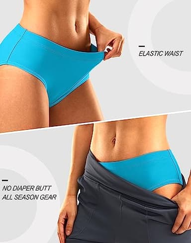 Women's 4D Padded Bike Underwear Cycling Bicycle Shorts Mountain Biking Riding Briefs Biker Cycle Spin Undershorts Padding Motorcycle Gear for Women(Sky Blue,L) - Image 5