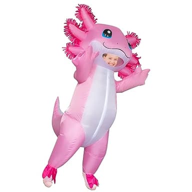 Stegosaurus Inflatable Axolotl Costume for Kids Halloween Kid Blow Up Costume Deluxe Pink Costumes for Girls Boys Cosplay Party - Image 2