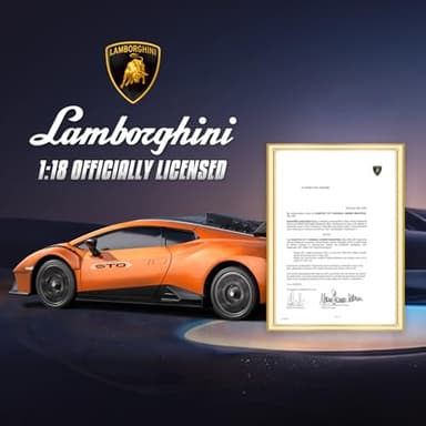 LUXOS RC Lamborghini Remote Control Car, 1:18 Scale Officially Licensed Lamboghini Toy Car, Cool RC Cars Toys for 4 5 6 7 8 9 10 11 12 Year Old Boys Kids Adults Gifts,15km/h Fast RC Drift Car (Orange) - Image 6