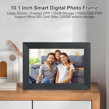 Frameo 10.1 Inch Smart WiFi Digital Photo Frame,Digital Picture Frame with 16GB Storage & SD Slot, Electronic Picture Frame IPS Touch Screen with Auto-Rotate, Frameo Digital Frame WiFi - Image 5