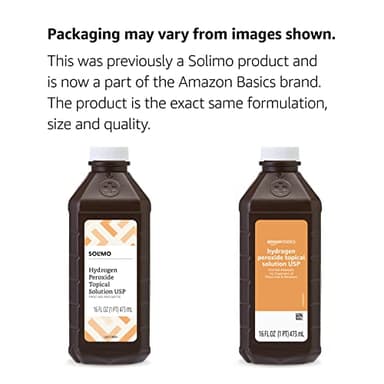 Amazon Basics Hydrogen Peroxide Topical Solution USP, First Aid Antiseptic for Cuts, Scrapes and Wound Disinfection, 16 fl oz, Pack of 1 (Previously Solimoi) - Image 2