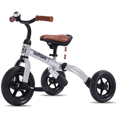 YGJT 3 in 1 Tricycle for Toddlers Age 2-5 Years Old, Folding Kids Balance Bike with Adjustable Seat and Removable Pedal, Toddler Bike Ride-on Toys for Infant, Gifts for Baby Boys Girls Birthday - Image 1