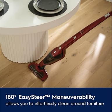 Electrolux Ergorapido Pet Cordless 2-in-1 Vacuum Cleaner with Motorized Pet Nozzle for Easy Pet Hair Removal, 48-Minute Run Time, 2 Power Modes, Chili Red - Image 6