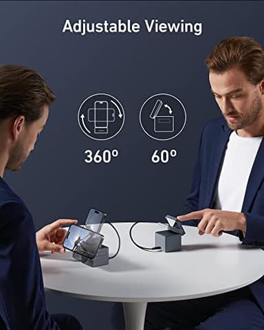 Anker MagSafe Charger Stand, iPhone 16 Wireless Charger, 3-in-1 Cube with MagSafe, 15W Foldable Fast Charging Stand, For iPhone 16/15/14/13, Apple Watch 1-8/Ultra, AirPods (30W USB-C Charger Included) - Image 6