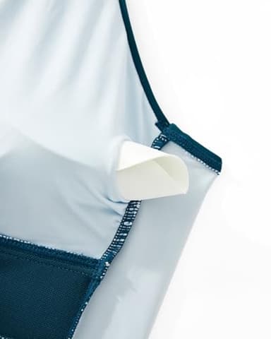 SUUKSESS Women One Piece Swim Dress Tummy Control Swimsuit Sexy Mesh High Waisted Bathing Suit Wrap Push Up Swimwear (Upgrade Peacock Blue,L) - Image 6