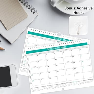 BHR Calendar 2025-2026 Wall Calendar From January 2025 to June 2026 18 Months Calendar Planner, 14.7"×11"Thick Paper with Julian Dates and Block for Home Office Planning for New Year Christmas Gifts - Image 5