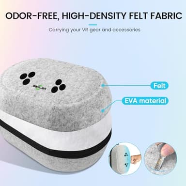 JGZ Hard Carrying Case for Meta Quest 3/Quest 3S/Oculus Quest 2, Accessories VR Headset with Original Strap, Controllers, Unique Design, Lens Cover, Portable Protection for Travel and Stroage - Image 5