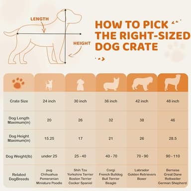 Yaheetech 48 inch Double Door Dog Crate w/Divider for Puppy to Adult Large Collapsible Metal Crate with Removable Tray XXL Wire Dog Kennel Pet Crate for Dogs Portable Travel Cage, Black - Image 9