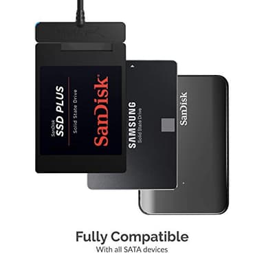 SABRENT SATA to USB Cable - USB 3.0 to 2.5” SATA I/II/III Hard Drive Adapter - External Converter for SSD/HDD Data Transfer (EC-SSHD) - Image 3
