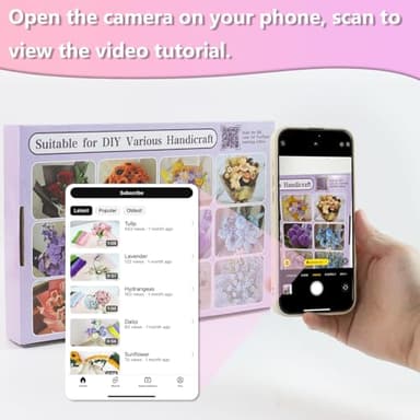 400 Pcs Pipe Cleaners Craft,4 Assorted Colors Pipe Cleaners Bulk, Chenille Stems for DIY Flower Making Kit with Floral Wires, Gardening Tape,Stamen& Ribbon (Pink) - Image 6