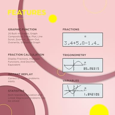 TOVO Scientific Calculator with Graphing Functions, Multiple Modes, 360 Functions, Large Screen, Intuitive Interface for Beginners, High School & Advanced Courses, TS-259 (Developed by CATIGA) - Image 2