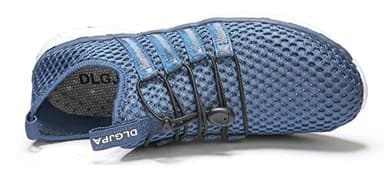 DLGJPA Women's Lightweight Quick Drying Water Shoes for Beach or Water Sports Slip On Walking Shoes Navy - Image 4