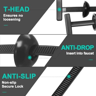 150Pcs Nylon Universal Cable Tie Buckle - New Multifunctional Nylon Zip Ties, Heavy Duty Plastic Rivet T Zip Ties Style, for Daily Maintenance And Fixing Of Automobiles - Image 4