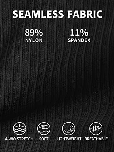 ATTRACO Workout Tank Tops for Women with Built in Bra Golf Yoga Athletic Shirts Slim Fit Black - Image 7