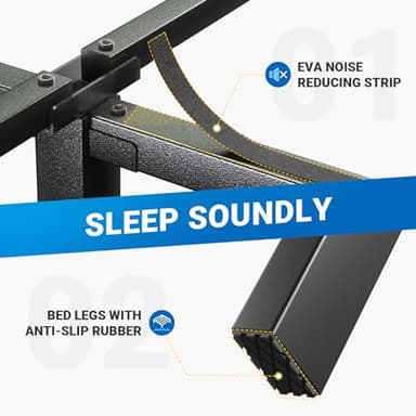 Avenco Queen Bed Frame - 14 Inch High Metal Platform Bed Frame Queen Size with Storage Space Under Bed, Heavy Duty Steel Slat Support, No Box Spring Needed, Easy Assembly - Image 6