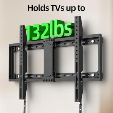 USX MOUNT TV Wall Mount,Low Profile TV Mount for Most 42-86 Inch Flat Screen Televisions,Max VESA 600x400mm Fixed Wall Mount Bracket Holds up to 132 lbs,Fits 16"/18"/24" Studs - Image 5