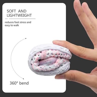 Baby Girls Boys Water Shoes Swim Toddler Barefoot Water Sports Sandals Aqua Socks Sneakers First Walking Shoes for Beach Color WhitePink 12-18 Months Infant - Image 5