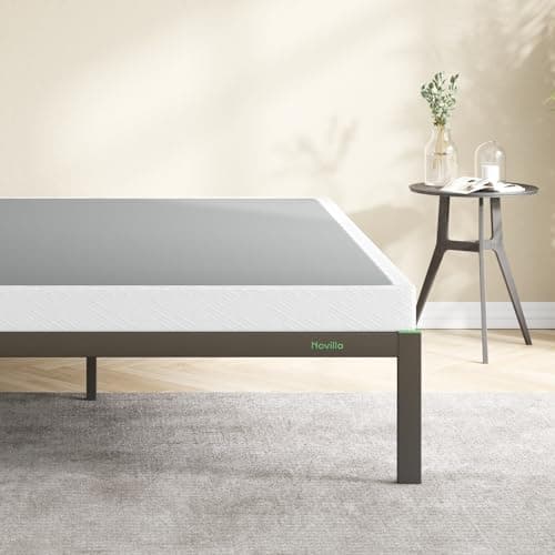 Novilla Box Spring for Queen Bed, 4-Inch Metal Queen Box Spring Supports for All Types of Mattress/Extra-Strong Support & Non-Slip, No Noise, Easy Assembly - Image 1