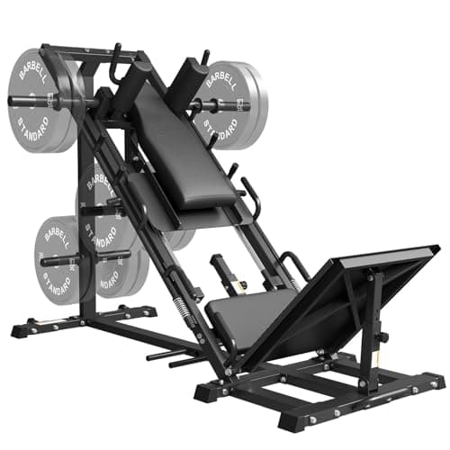 GMWD Leg Press Hack Squat Machine Combo, Leg Press Machine with Linear Bearing, Lower Body with Weight Storage for Quads, Hamstring, Glutes, Home Gym Exercise Equipment - Image 1