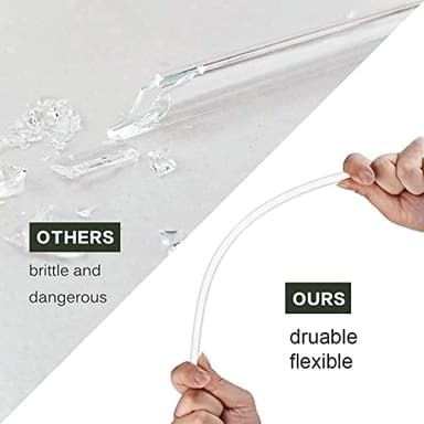 Beonsky Replacement Straw Compatible with Stanley 40 oz 30 oz Cup Tumbler, 6 Pack Reusable Straw with Cleaning Brush, Plastic, Clear - Image 5