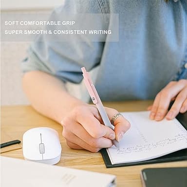 LINFANC Gel Pens, 10 pcs Medium Point 0.7mm, Gradient Color, Black Ink, Retractable Design, Aesthetic Pens for Journaling, School Supplies, Office Supplies - Image 2