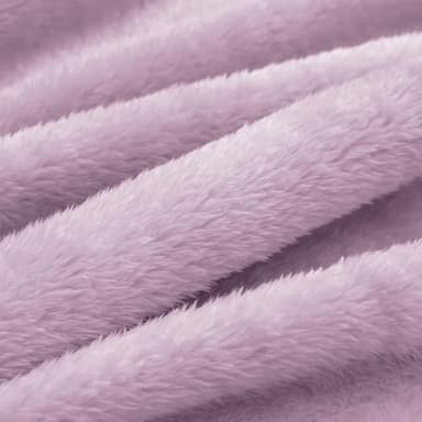 Exclusivo Mezcla Plush Fuzzy Fleece Throw Blanket, Super Soft, Fluffy and Warm Blankets for Couch, Bed, All Season Use (40x50 Inches, Light Purple) - Image 6