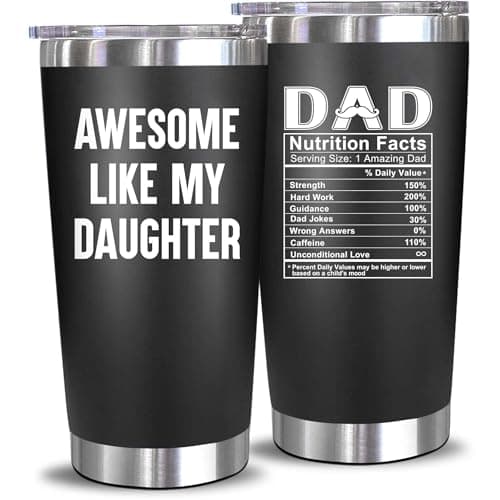 NewEleven Fathers Day Gift For Dad - Birthday Gifts For Dad From Daughter - Husband Gifts - Unique Birthday Present Ideas For Father, Husband, New Papa, Bonus Father From Daughter - 20 Oz Tumbler - Image 1
